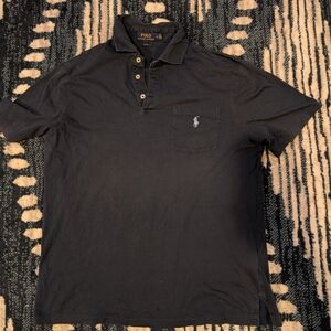 Polo by Ralph Lauren Black Short Sleeve Pocket Polo